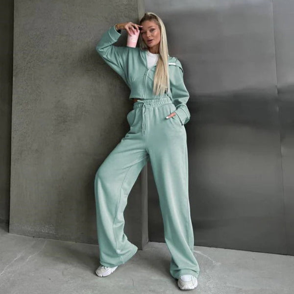Bequemes Loungewear Set Kapuzenpullover Jogginghose Weich Baumwolle