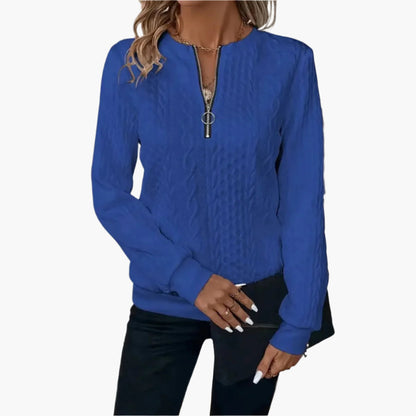 Strickpullover Herren Zopf Muster Reißverschluss