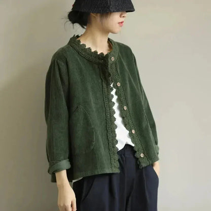 Modische Damenjacke Corduroy Optik