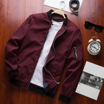 Stylische Bomberjacke Winddicht Sportlich