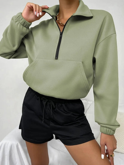 Bequeme Fleecejacke mit Kängurotasche