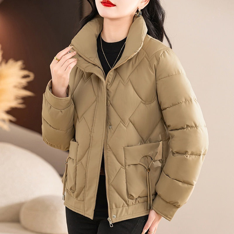 Winterjacke Damen Gepolstert Lässig Reißverschluss