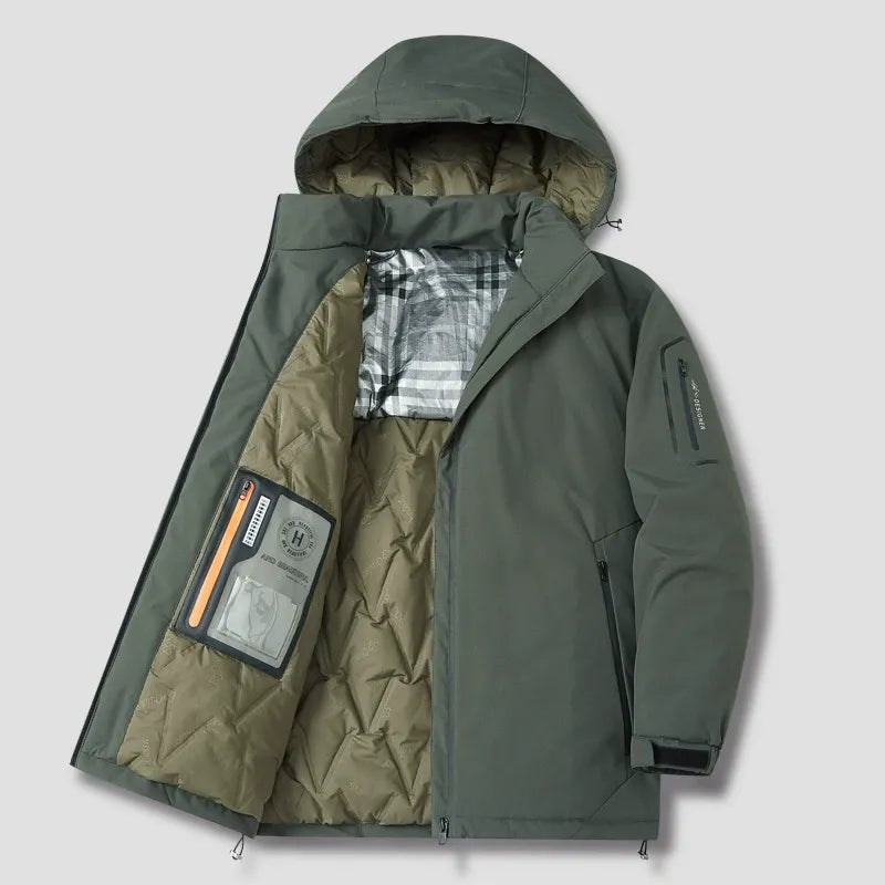 Warme Winterjacke Kapuze Gepolstert Outdoor