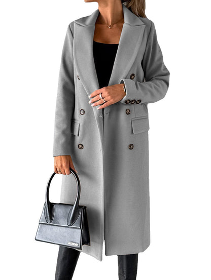 Eleganter Trenchcoat Damen Klassisch Knie-lang