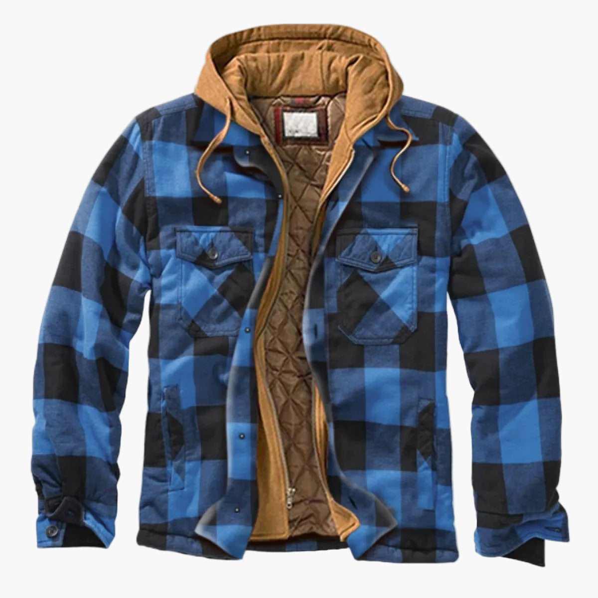 Herren Flanelljacke Kariert Mit Kapuze - Moderner Winterstyle