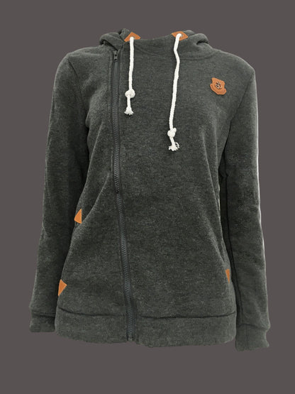 Kapuzenjacke Unisex Asymmetrisch Modern