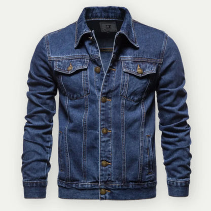 Truckerjacke Denim Blau Figurbetont mit Knöpfen