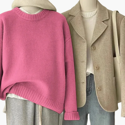Retro Kleidungsset Japanischer Look - Strickpullover und Blazer