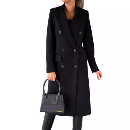 Eleganter Trenchcoat Damen Klassisch Knie-lang