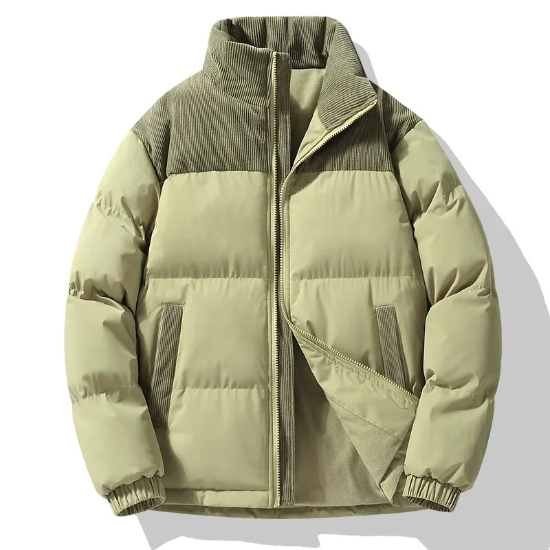Winterjacke Oversized Gequiltet Corduroy Kragen