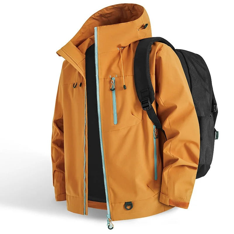 Wasserfeste Sportjacke Kapuze Outdoor - IdealeKleiden