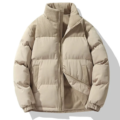 Winterjacke Oversized Gequiltet Corduroy Kragen