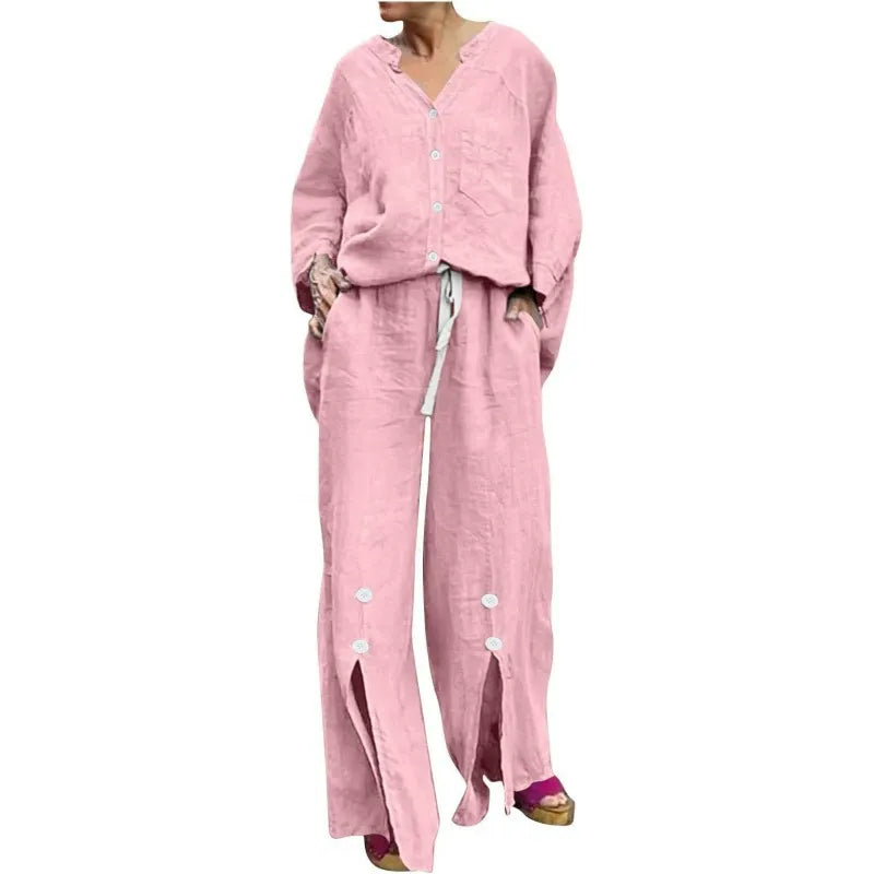 Kleiden Set Strickjacke und Hose Bequem Baumwoll