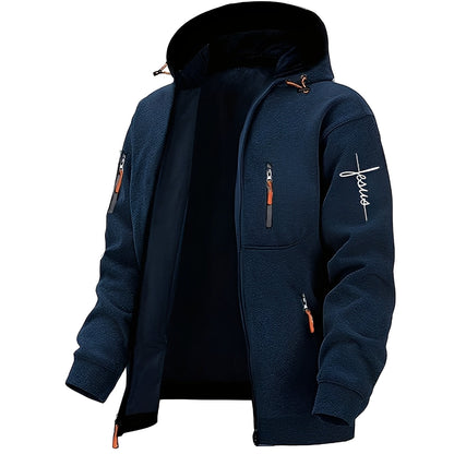 Praktische Freizeitjacke Warm Kapuzenjacke Herren
