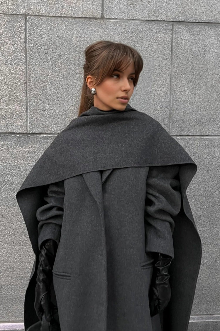 Eleganter Damen Mantel Cape Stil Lange Übergröße