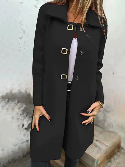 Wollkleid Elegant Knielang Schmal