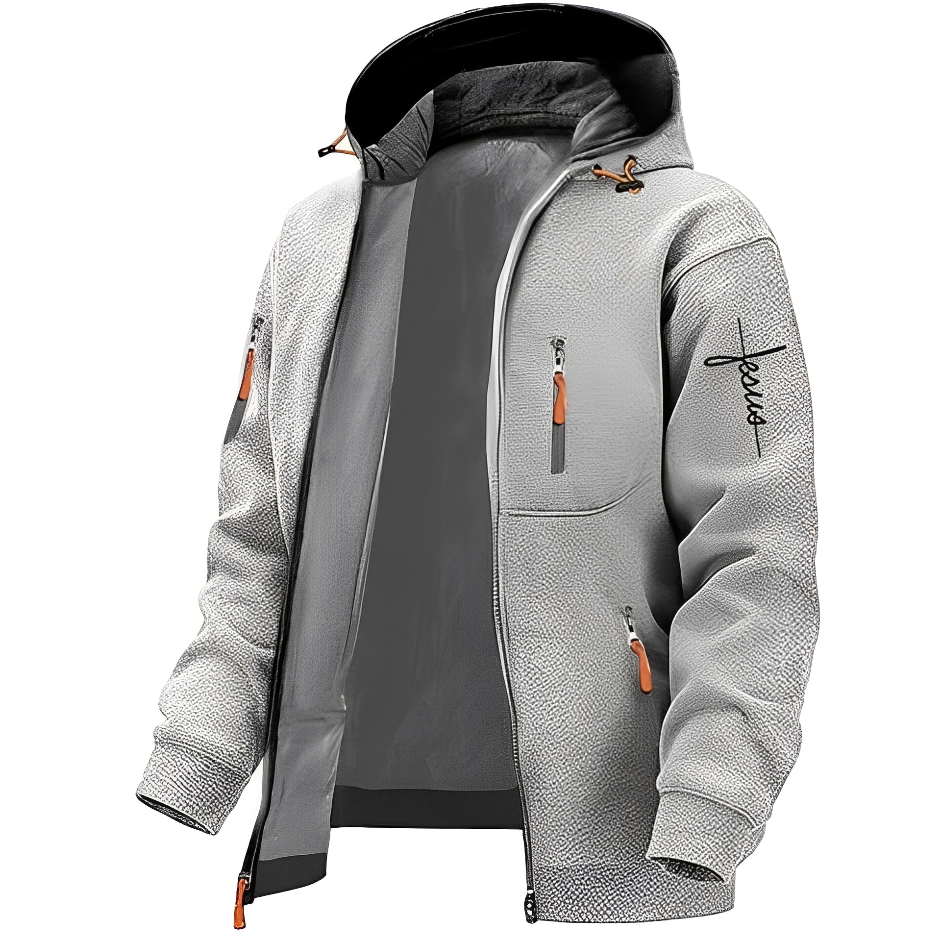 Praktische Freizeitjacke Warm Kapuzenjacke Herren - IdealeKleiden