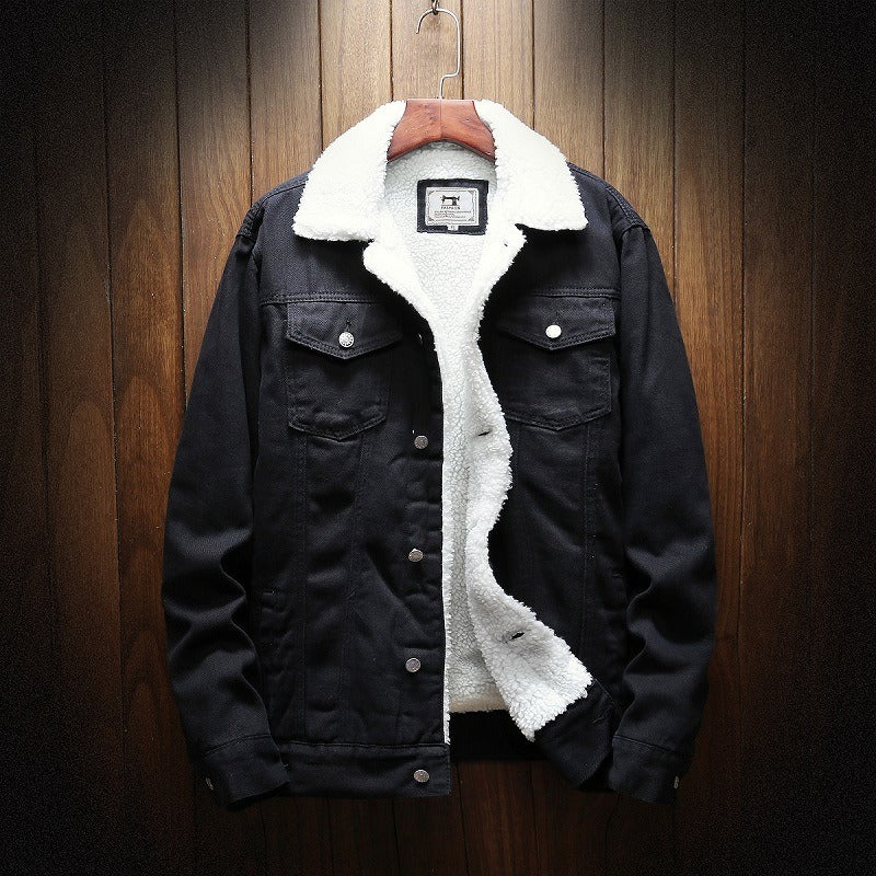 Coole Jeansjacke Fleece Innenwarm