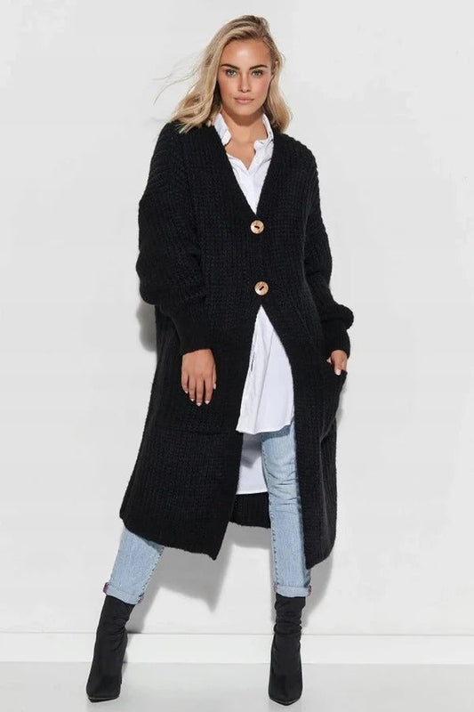Große Strickjacke Oversized Lange Mantel Damen - IdealeKleiden