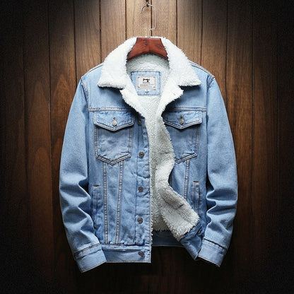 Coole Jeansjacke Fleece Innenwarm