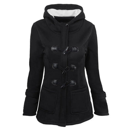 Kapuzenpulli Damen Knielang Baumwolle Modern
