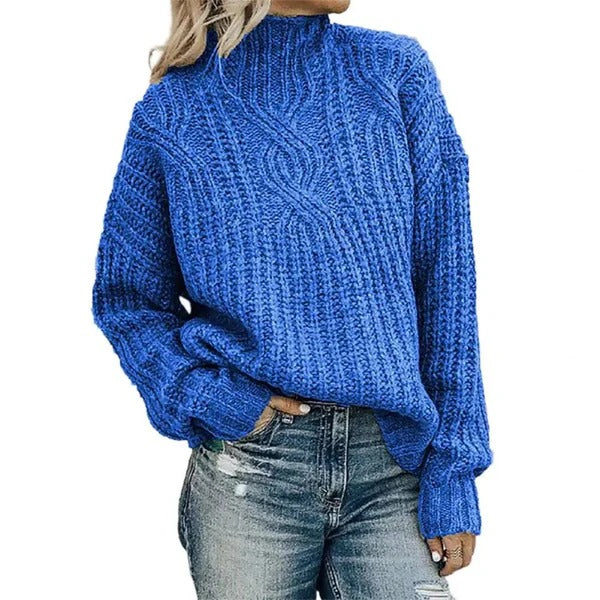 Übergröße Wollmischung Pullover Kabelstrick Komfort Raglan