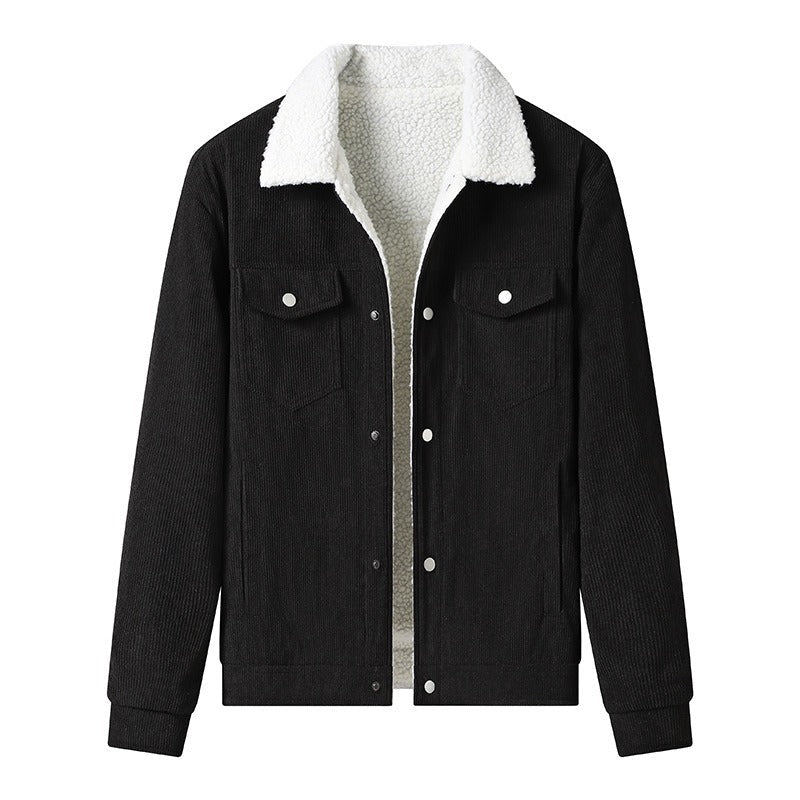 Herren Cordjacke Fleece Innen, Lässig Modern