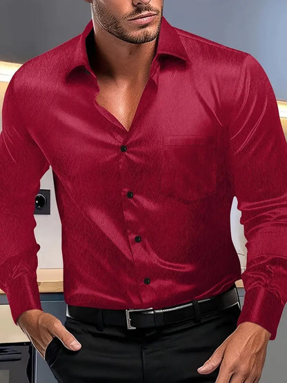 Elegantes Kleid Slim Fit Seide Spitze Kragen
