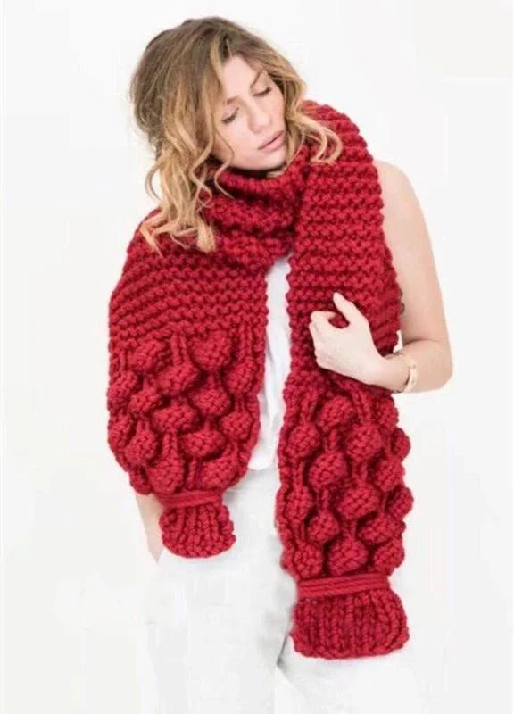 Große Schal Wollmischung Übergröße Strickdesign