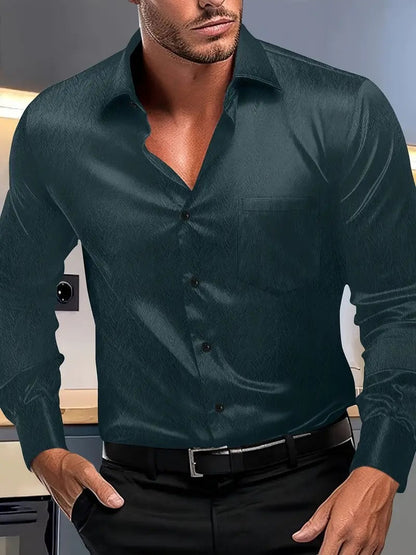 Elegantes Kleid Slim Fit Seide Spitze Kragen