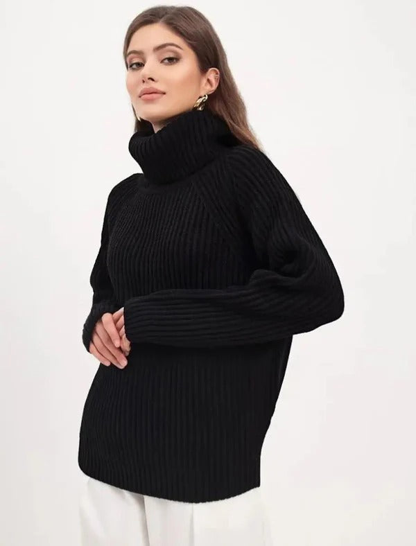 Bequeme Pullover Damen Relaxed Fit Wollmischung - IdealeKleiden