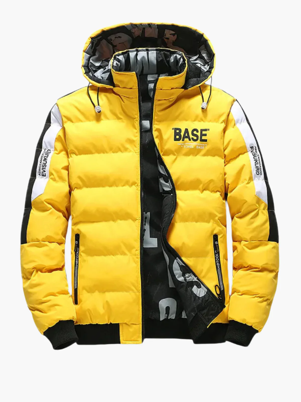 Stylische Winterjacke Kapuze Stehkragen Gesteppt - IdealeKleiden