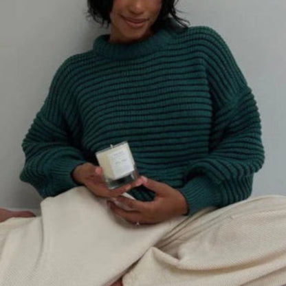 Große Strickpullover Damen Übergröße Wollmix