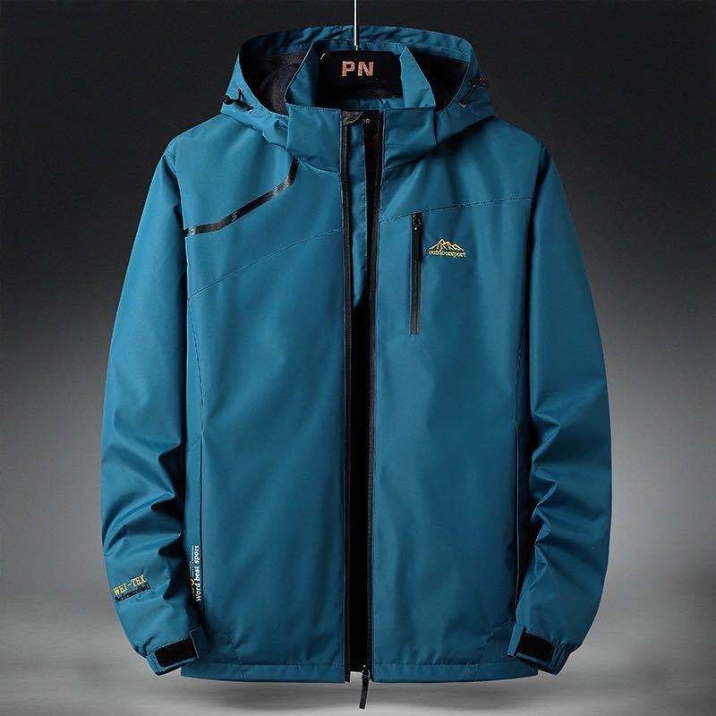 Wasserdichte Herrenregenjacke Kapuze