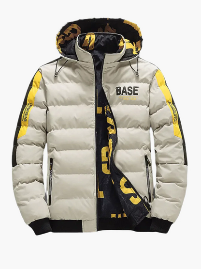 Stylische Winterjacke Kapuze Stehkragen Gesteppt