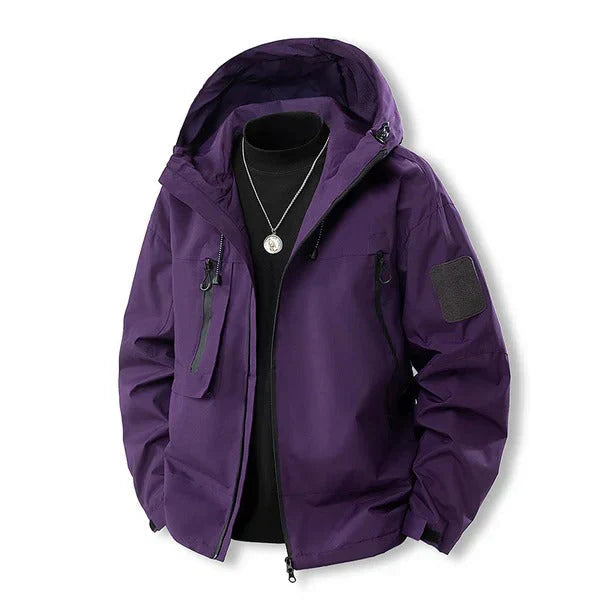 Wasserdichte Outdoor-Jacke Kapuze und Reißverschluss-Taschen