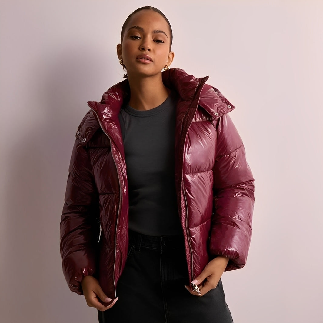 Damen Winterjacke Abnehmbare Kapuze Warm