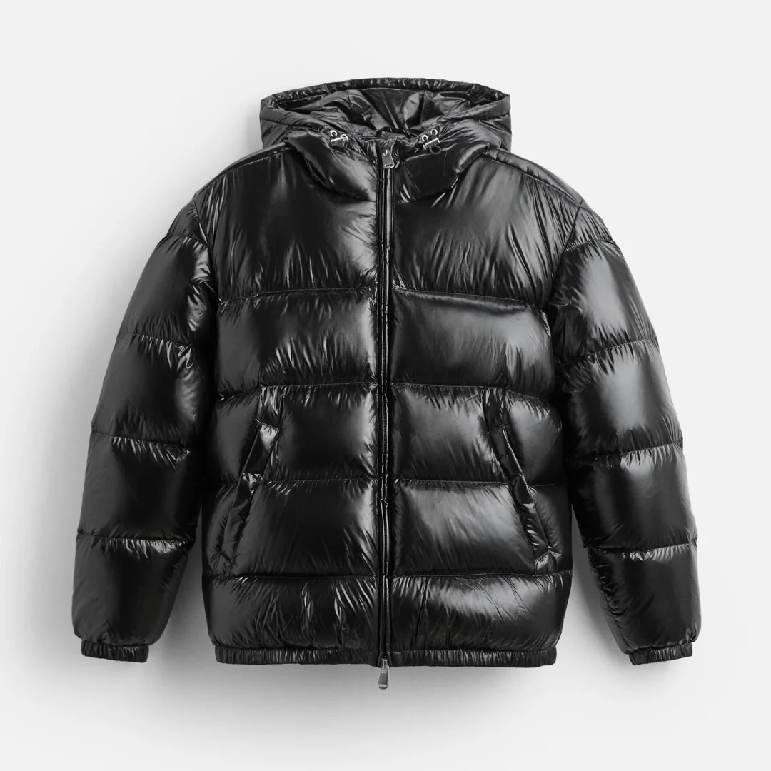 Übergrößen Pufferjacke Warm Gequiltet mit Kapuze - IdealeKleiden