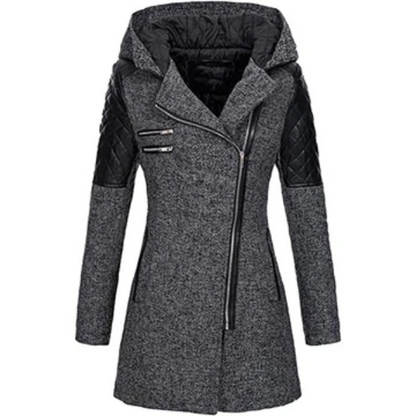 Frauen Winterjacke Taillierte Passform mit Kapuze