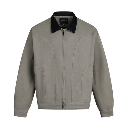 Herren Lederjacke Wildleder Optik Schnellverschluss