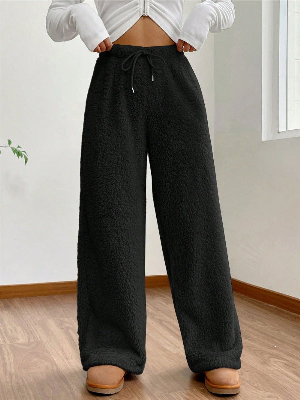 Hohe Taille Loungehose Mit Kordelzug Damen