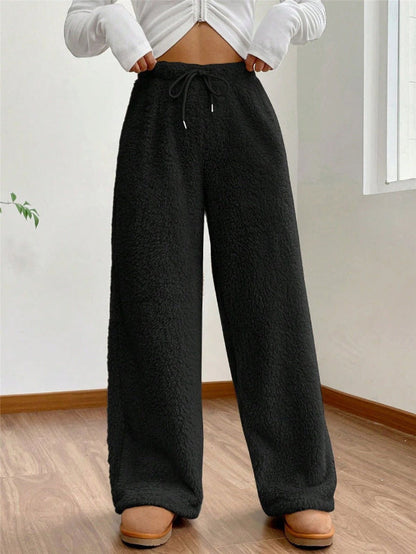 Hohe Taille Loungehose Mit Kordelzug Damen