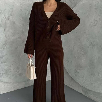 Gemütliches Loungewear Set Übergröße Rippstruktur