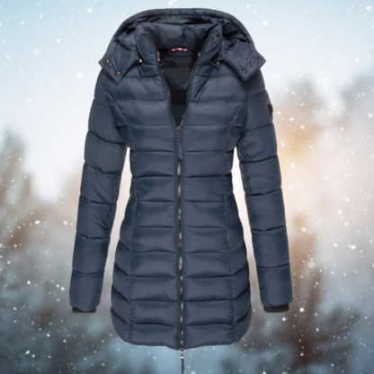 Warme Pufferjacke Damen - Fitted Design - Wasserfest - Abnehmbare Kapuze