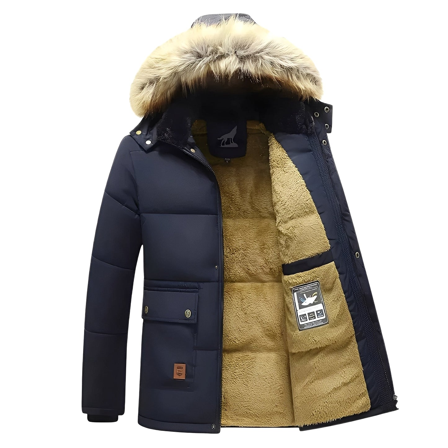 Herren Parka Jacke Warm Isoliert