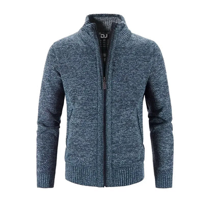 Slim Fit Cardigan Wollstrick Rippkante Modern Design