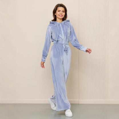 Kuschel Set Fleece Hoodie Jogginghose Bequem