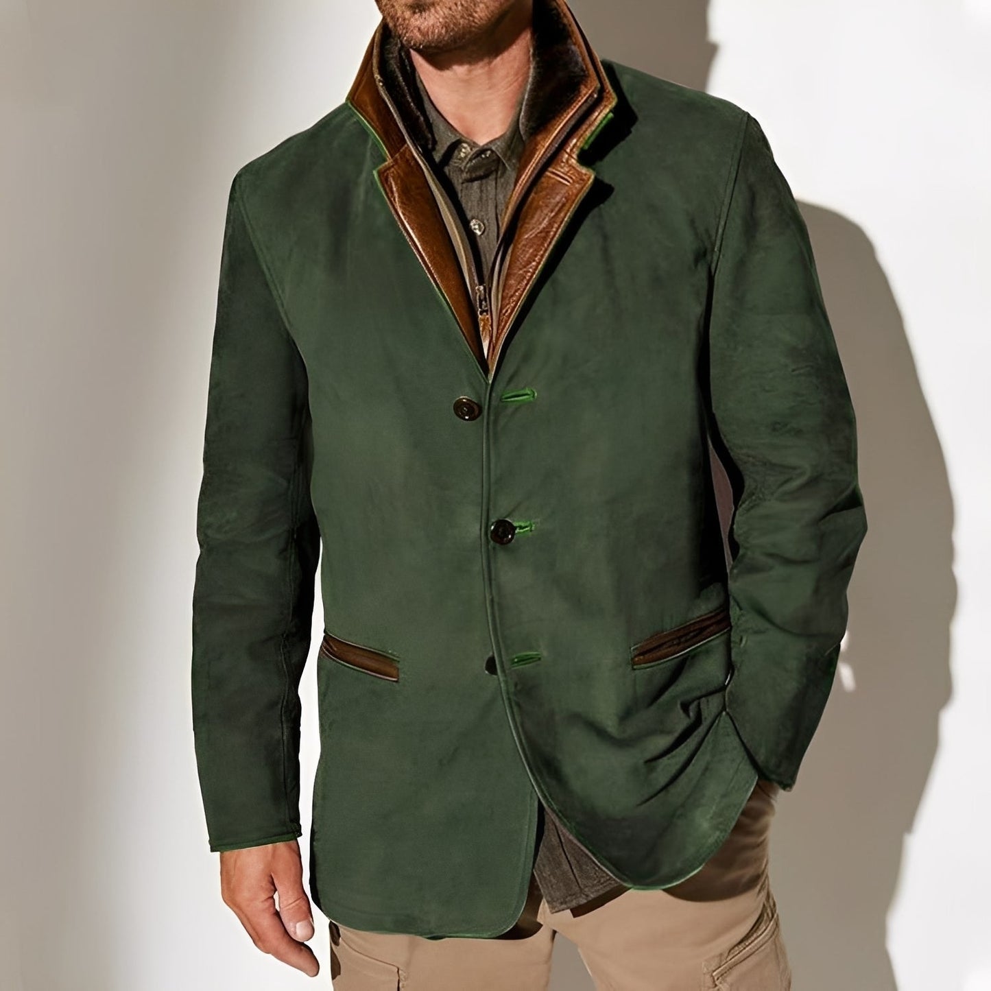 Herren Jacke Klassisch Mit Taschen