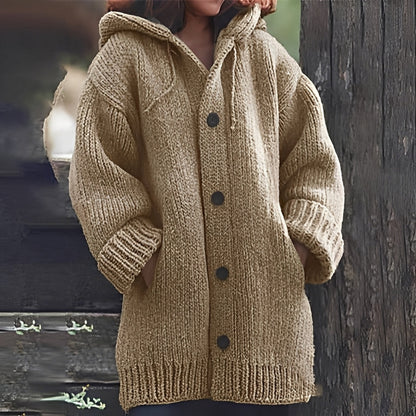 Damenschal Cardigan Kapuze Bequem