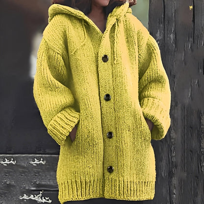 Damenschal Cardigan Kapuze Bequem - IdealeKleiden